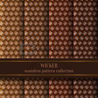 Seamless Wicker Pattern Set