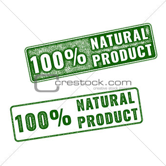 Realistic vector Natural Product rubber stamp