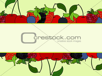 abstract vector doodle berry background