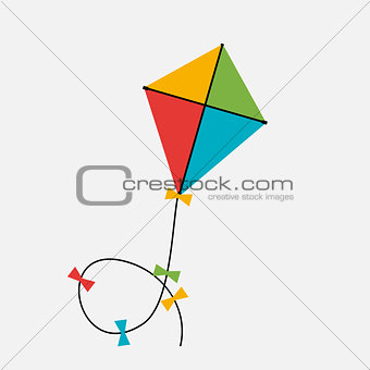 Kite  Icon. Vector Illustration