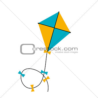 Kite  Icon. Vector Illustration