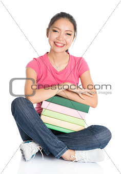 Asian college female student
