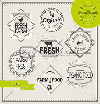 agriculture and organic farm logos