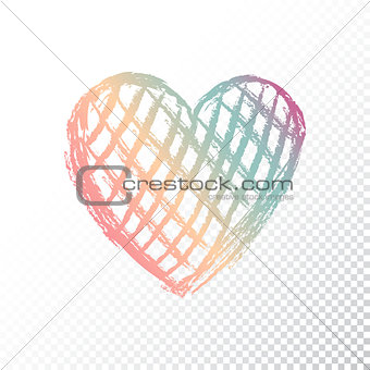Vector heart with gradient color