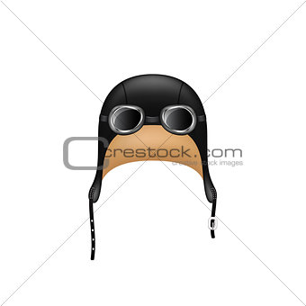 Retro hat in black design and goggles