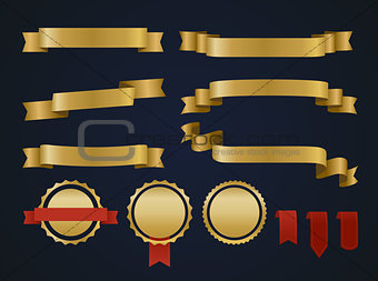 Golden ribbon set.