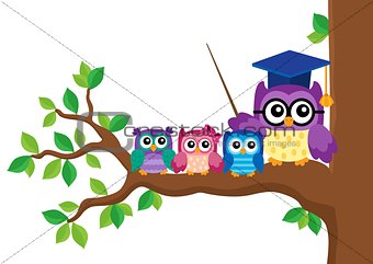 Stylized school owl theme image 5