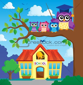 Stylized school owl theme image 7