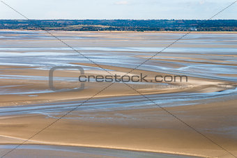 Sea coast at low tide, Saint Michael's, France
