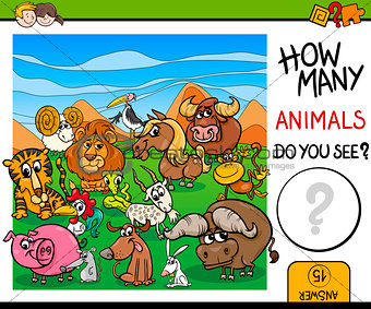 count animals game for kids