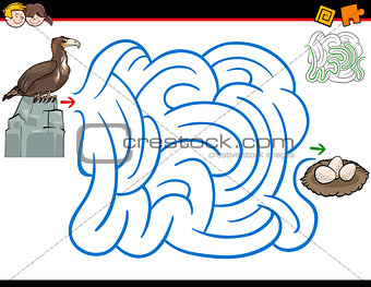 maze activity with eagle