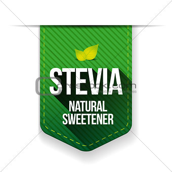 Stevia - Natural Sweetener ribbon vector