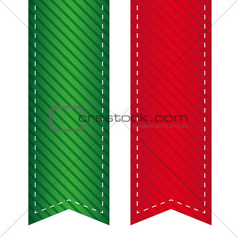 Vector ribbon bookmark