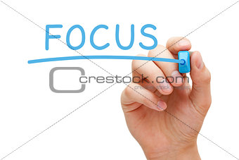 Focus Hand Blue Marker