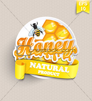 Sticker with honey.