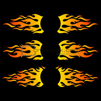 Vector flame design elements logo templates