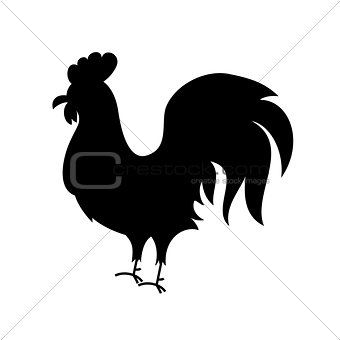 Black Rooster Silhouette