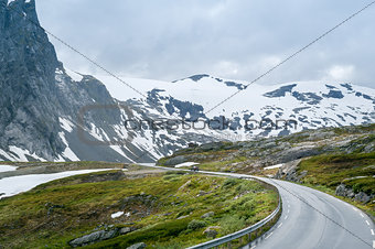 Mountain road at Dalsnibba plateau, Norway