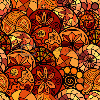 hand drawn vector ethnic seamless pattern