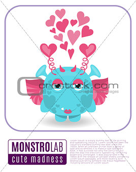 Illustration of a love monster