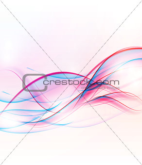 Abstract Colored Wave on  Background. Vector Illustration.