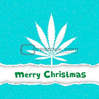 Christmas cannabis congratulation