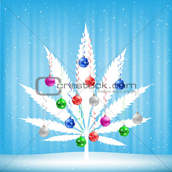 Christmas cannabis tree