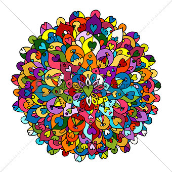 Mandala ornament, colorful pattern for your design