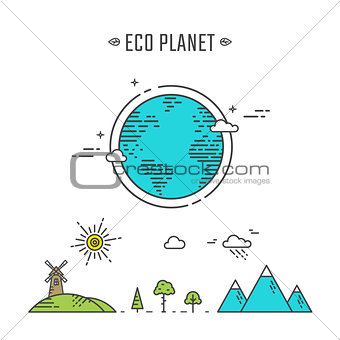 Eco planet illustration