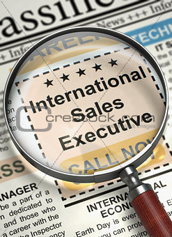 We're Hiring International Sales Executive. 3D.