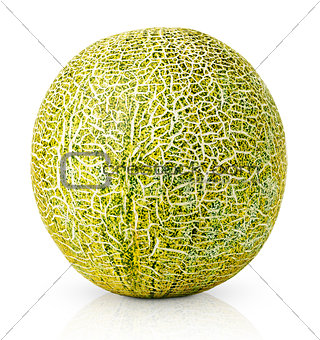 Ripe melon isolated on white