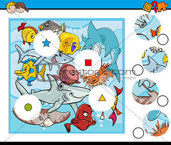 sea life match pieces game