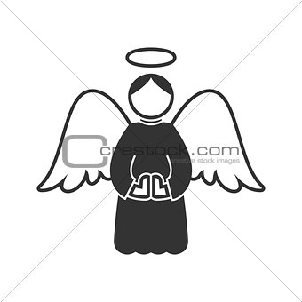 Christmas angel icon