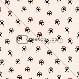 Jack Russell Terrier Vector Seamless pattern. Dog with big head and nose.
