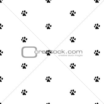 Dog paw icon seamless in flat design