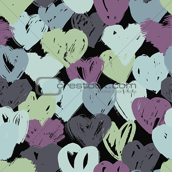Vector hearts pattern