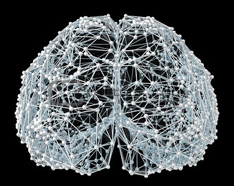 Abstract brain. Network connection background