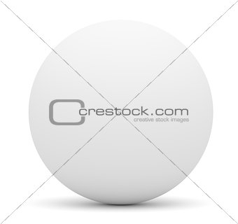 White sphere, isolated