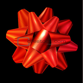 beautiful red bow isolated