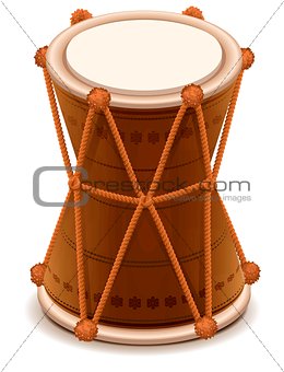 Mridangam indian double wooden drum