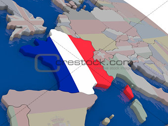 France with flag
