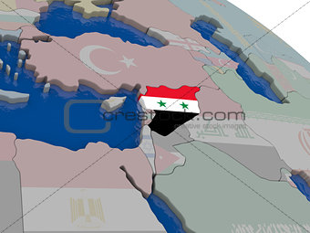 Syria with flag