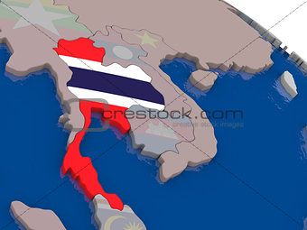 Thailand with flag