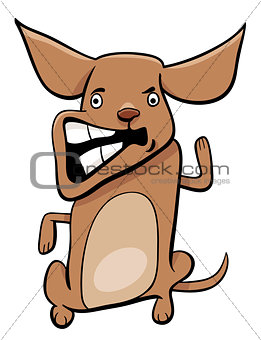 angry puppy cartoon character