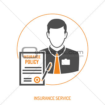 Insurance Agent Flat Icon