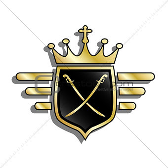 Shield with crown