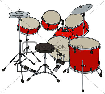Red percussion set