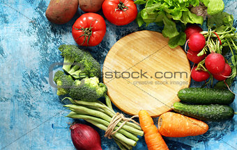 still life healthy eating organic vegetables