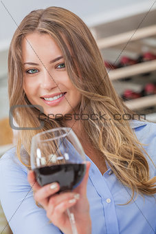 Woman Girl Drinking Red Wine