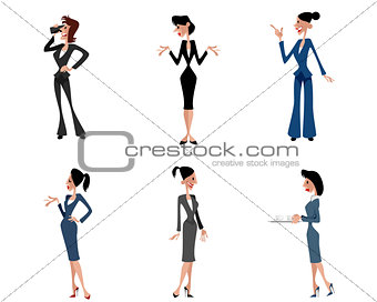 Six businesswomen posing